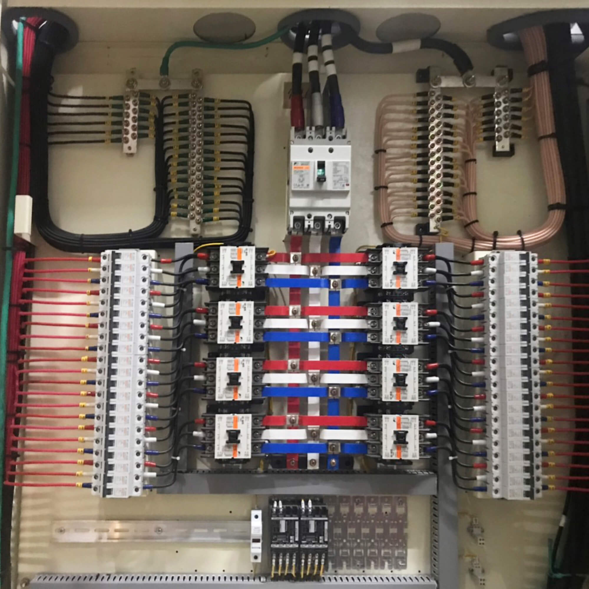 Wiring of the distribution board Wiring of the distribution board